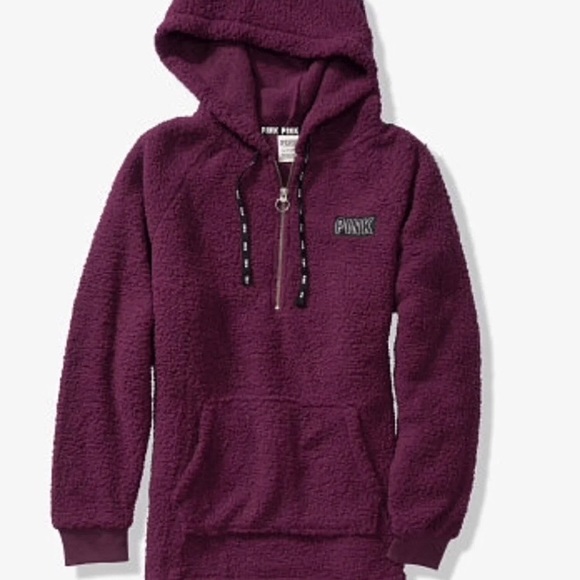 maroon victoria secret hoodie